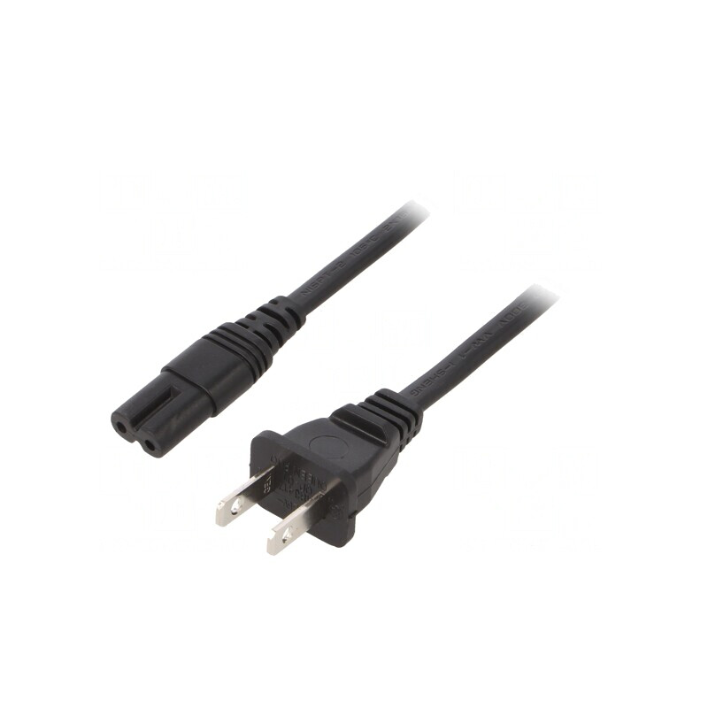 Cablu Alimentare 2x18AWG IEC C7 la NEMA 1-15 4m Negru | Electronic-mag.ro | Componente Electronice Cablu Alimentare 2x18AWG IEC C7 la NEMA 1-15 4m Negru | Electronic-mag.ro | Componente Electronice