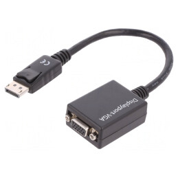 Convertor DisplayPort 1.2 150mm Negru 28AWG