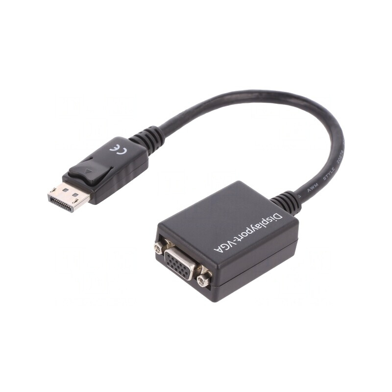 Convertor DisplayPort 1.2 150mm Negru 28AWG | Electronic-mag.ro | Componente Electronice