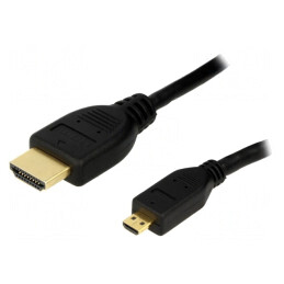 Cablu HDMI 1.4 Micro HDMI 2m Negru | Electronic-mag.ro | Componente Electronice
