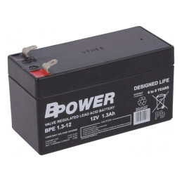 Baterie Plumb-Acid 12V 1.3Ah AGM Fără Întreținere | Electronic-mag.ro | Componente Electronice