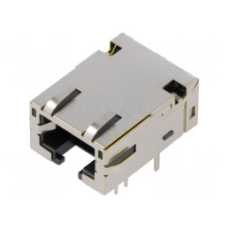 Soclu RJ45 Cat 6a Ecranat cu LED 8p8c | Electronic-mag.ro | Componente Electronice