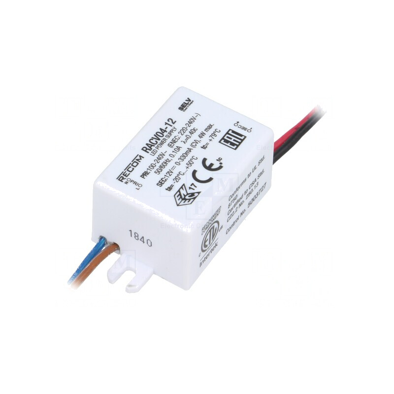 Alimentator LED 4W 12V IP65 | Electronic-mag.ro | Componente Electronice
