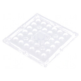 Lentilă LED pătrată plexiglass transparentă 9,5mm