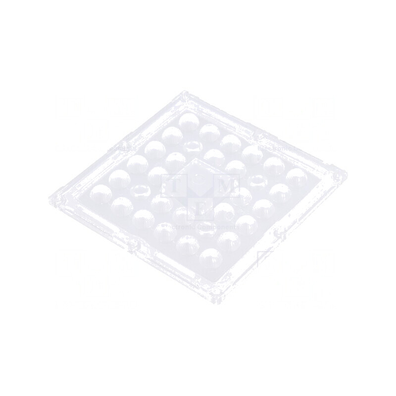 Lentilă LED pătrată plexiglass transparentă 9,5mm