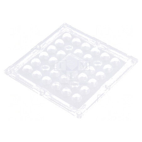 Lentilă LED pătrată plexiglass transparentă 9,5mm