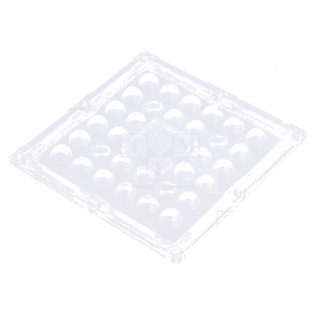 Lentilă LED pătrată plexiglass transparentă 9,5mm | Electronic-mag.ro | Componente Electronice