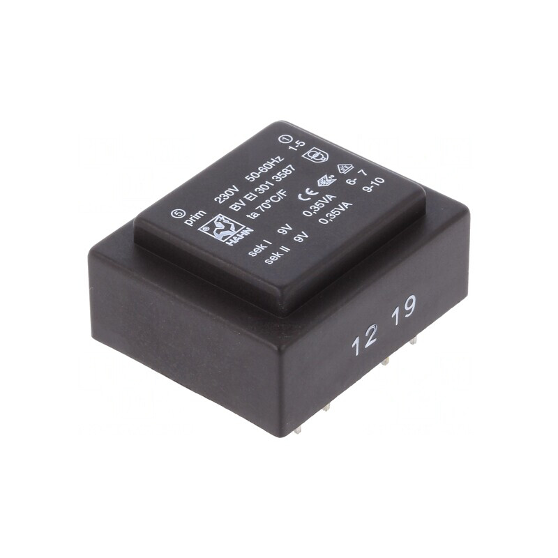 Transformator încapsulat 0,7VA 230V 9V PCB | Electronic-mag.ro | Componente Electronice