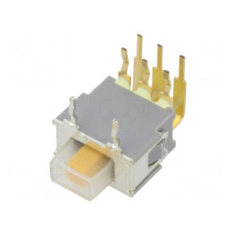 Comutator Glisant DPDT 3 Pozitii ON-OFF-ON PCB THT | Electronic-mag.ro | Componente Electronice