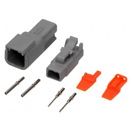 Conector cablu-cablu ATM 2 PIN tată-mamă | Electronic-mag.ro | Componente Electronice
