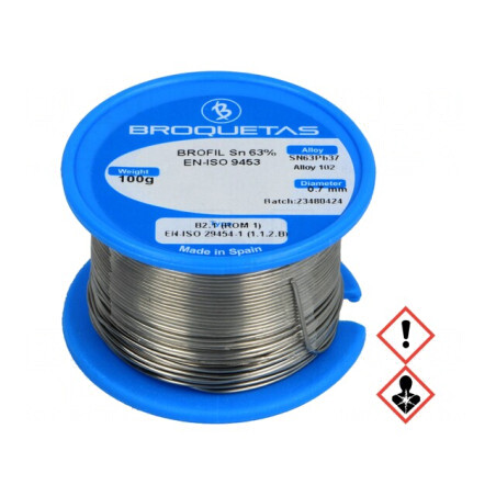 Sârmă de lipit 0,7mm 100g cu plumb 183°C | Electronic-mag.ro | Componente Electronice