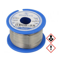 Sârmă de lipit Sn63Pb37 0,8mm 100g cu plumb | Electronic-mag.ro | Componente Electronice