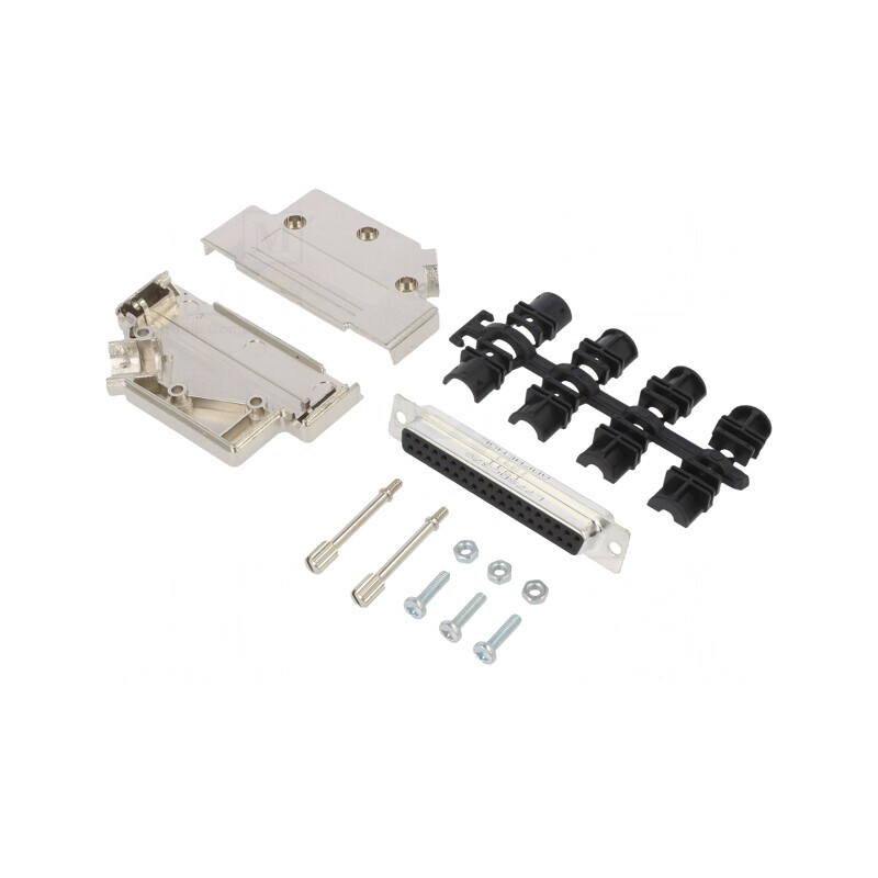 Conector D-Sub 37 PIN Mamă 45° Lipire Cablu Gold Flash | Electronic-mag.ro | Componente Electronice