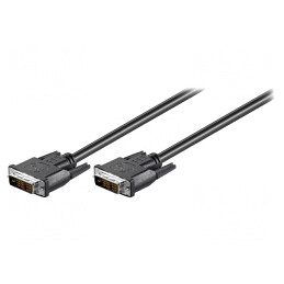 Cablu DVI-D 2m Negru | Electronic-mag.ro | Componente Electronice