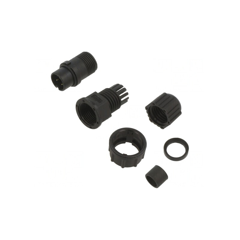 Conector circular mufă B 3 PIN 5A IP67 drept | Electronic-mag.ro | Componente Electronice