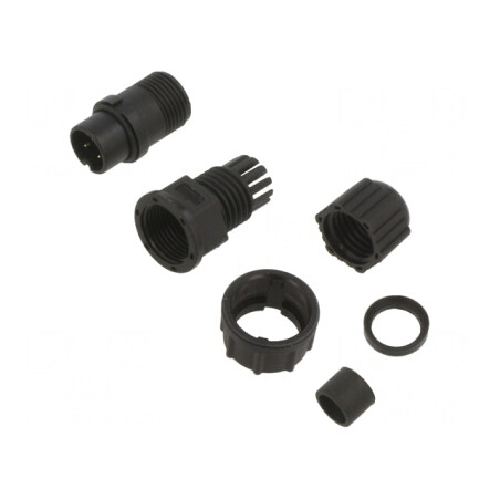 Conector circular mufă B 3 PIN 5A IP67 drept | Electronic-mag.ro | Componente Electronice