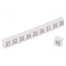 Marcaj Alb 4,5mm PVC, 250 buc. | Electronic-mag.ro | Componente Electronice