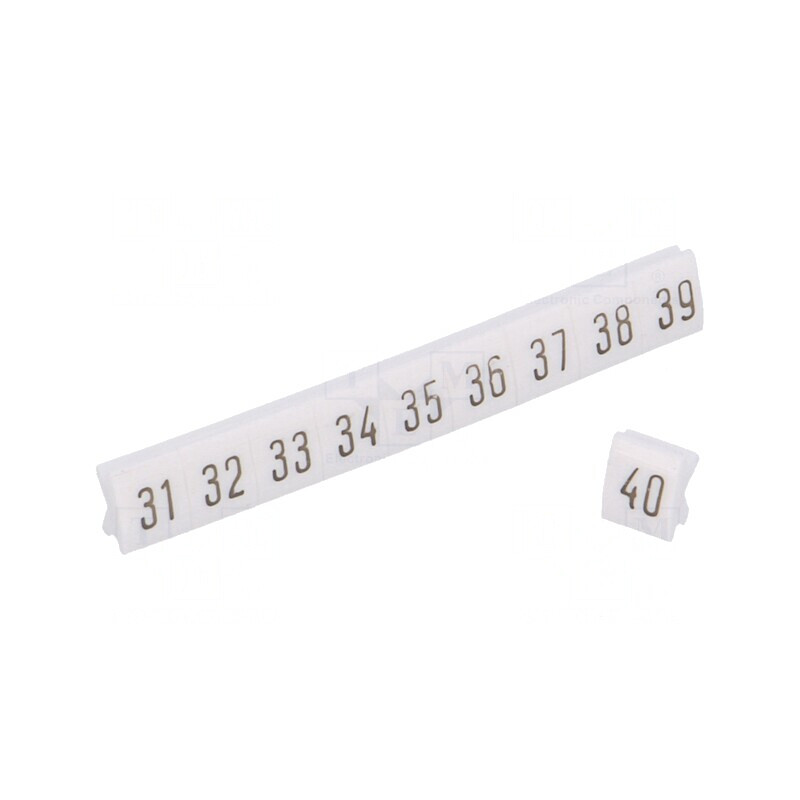 Marcaj Alb 4,5mm PVC, 250 buc. | Electronic-mag.ro | Componente Electronice