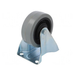 Roată de transport rigidă 100mm 150kg gumă | Electronic-mag.ro | Componente Electronice