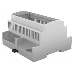 Carcasă pentru șină DIN, gri, 90.5mm x 106.3mm x 62mm | Electronic-mag.ro | Componente Electronice