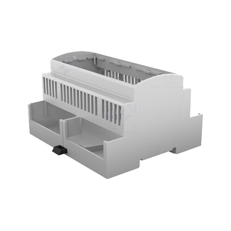 Carcasă pentru șină DIN, gri, 90.5mm x 106.3mm x 62mm | Electronic-mag.ro | Componente Electronice