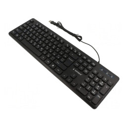 Tastatură USB Neagră RU Layout 1,4m | Electronic-mag.ro | Componente Electronice
