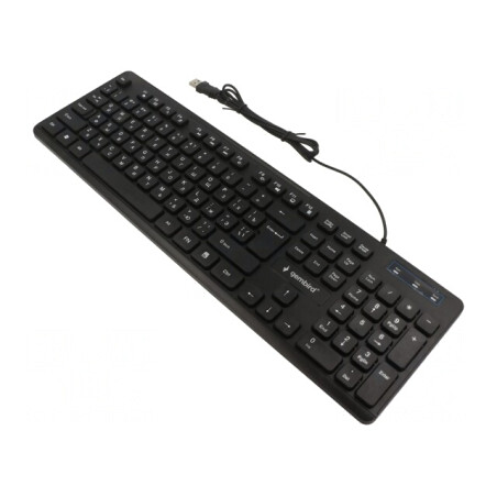Tastatură USB Neagră RU Layout 1,4m | Electronic-mag.ro | Componente Electronice