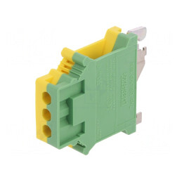 Conector Șine Galben-Verde 2,5-16mm² 2 Borne | Electronic-mag.ro | Componente Electronice
