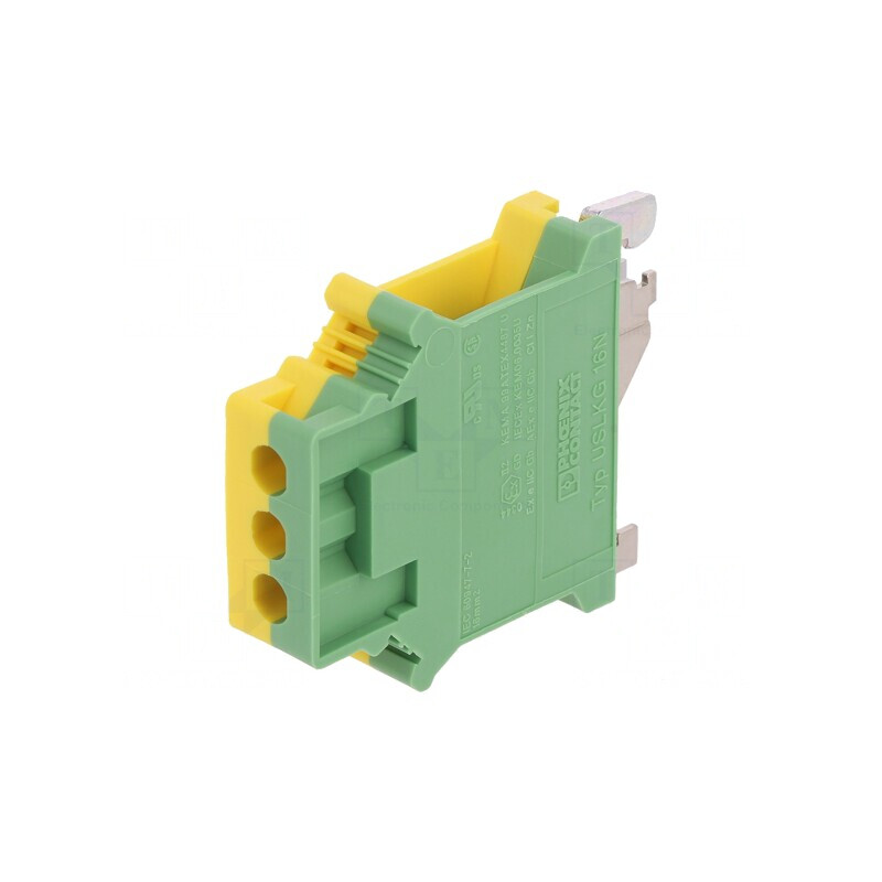 Conector Șine Galben-Verde 2,5-16mm² 2 Borne | Electronic-mag.ro | Componente Electronice