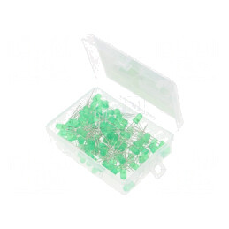Set: LED; THT; 5mm; 100buc; galben-verde; 1,8÷2,4V; 20mA; 30°; 90mcd