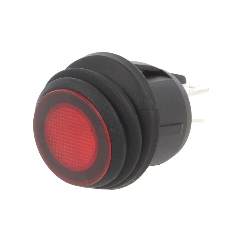 Întrerupător rocker dublu DPST ON-OFF 20A 14V roșu IP65 cu LED | Electronic-mag.ro | Componente Electronice
