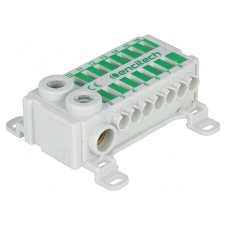 Bloc de Distribuție Verde 16 Borne | Electronic-mag.ro | Componente Electronice