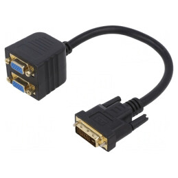 Convertor D-Sub 15pin x2 la DVI-I 0.3m | Electronic-mag.ro | Componente Electronice