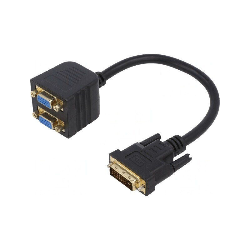 Convertor D-Sub 15pin x2 la DVI-I 0.3m | Electronic-mag.ro | Componente Electronice