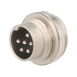 Conector M16 Tată Lipire 6 PIN 5A 300V IP65/IP67 | Electronic-mag.ro | Componente Electronice