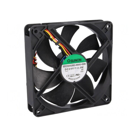 Ventilator axial DC 24V 120x120x25mm 127.5m3/h | Electronic-mag.ro | Componente Electronice