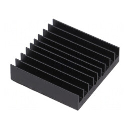 Radiator extrudat cu aripioare BGA negru 35mm x 33mm | Electronic-mag.ro | Componente Electronice