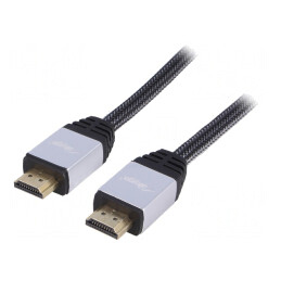 Cablu HDMI Textil Negru 3m | Electronic-mag.ro | Componente Electronice