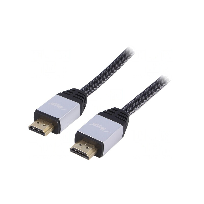 Cablu HDMI Textil Negru 3m | Electronic-mag.ro | Componente Electronice