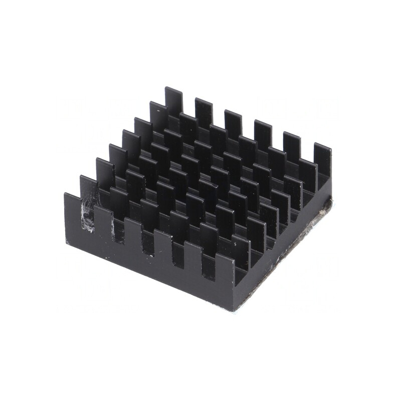 Radiator extrudat cu aripioare BGA negru 27mm x 27mm | Electronic-mag.ro | Componente Electronice
