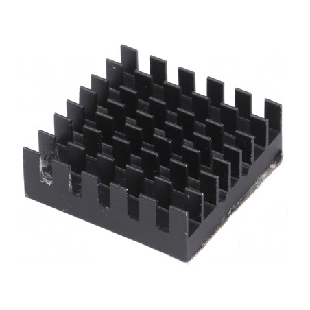 Radiator extrudat cu aripioare BGA negru 27mm x 27mm | Electronic-mag.ro | Componente Electronice