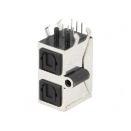 Conector optic Toslink cu capac înșurubare 90°