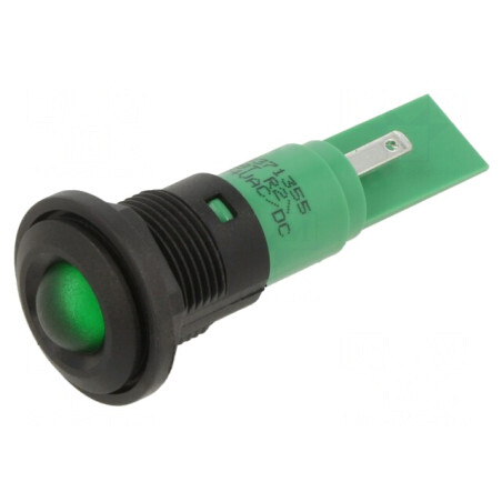 Lampă de control LED verde 24V Ø16mm | Electronic-mag.ro | Componente Electronice
