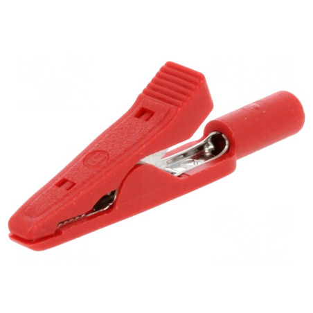 Bornă Crocodil Roșie 70VDC 2mm | Electronic-mag.ro | Componente Electronice