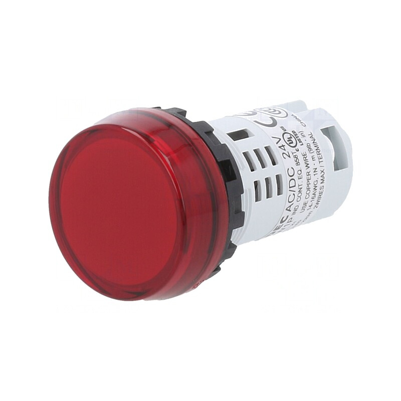 Lumină de Control Roșie IP65 22mm 24V | Electronic-mag.ro | Componente Electronice