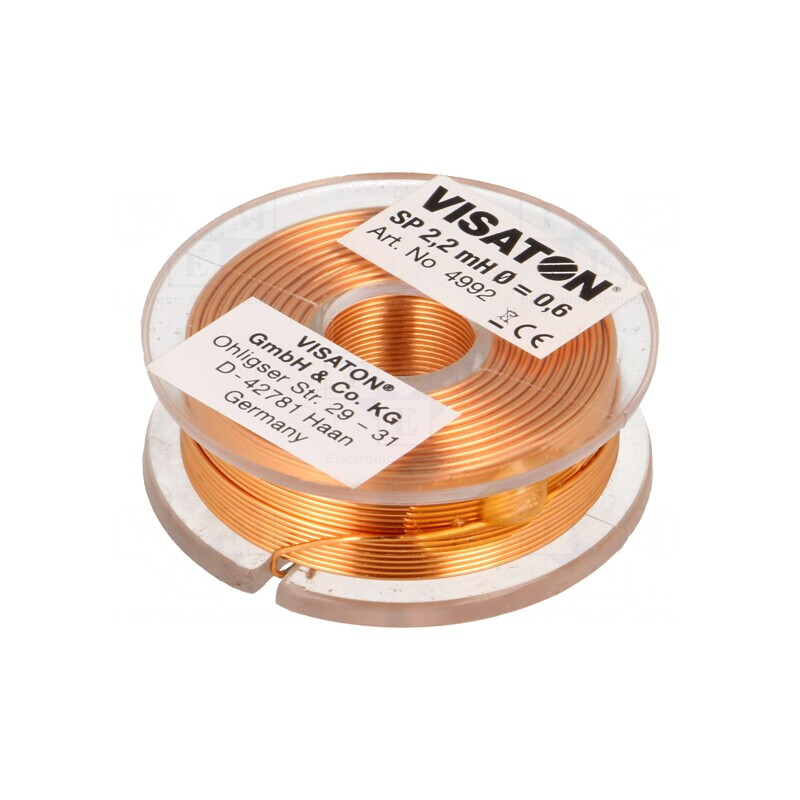 Inductor Bobină cu Aer 2,2mH 2Ω 43mm 0,6mm | Electronic-mag.ro | Componente Electronice