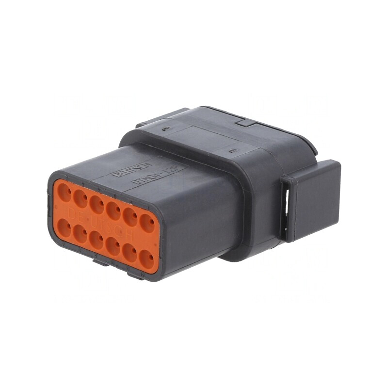 Conector DTM cablu-cablu tată pin 12 negru | Electronic-mag.ro | Componente Electronice