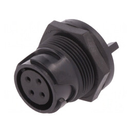 Conector Circular Soclu Mamă 4 PIN | Electronic-mag.ro | Componente Electronice