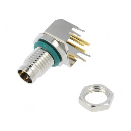 Conector M8 Tată 3 PIN 90° PCB Soclu 4A IP68 | Electronic-mag.ro | Componente Electronice