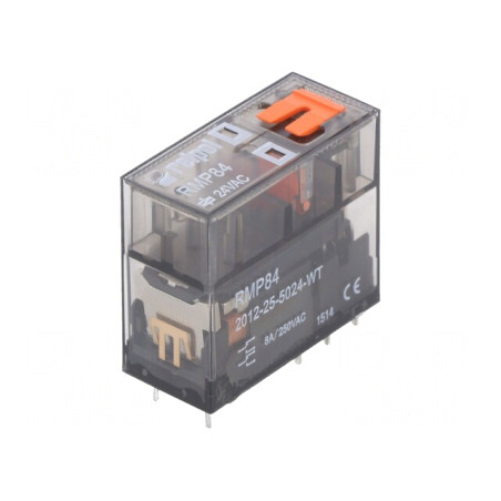 Releu electromagnetic DPDT 24VAC 8A PCB | Electronic-mag.ro | Componente Electronice